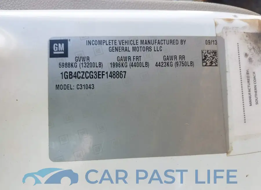 1GB4CZCG3EF148867# 9