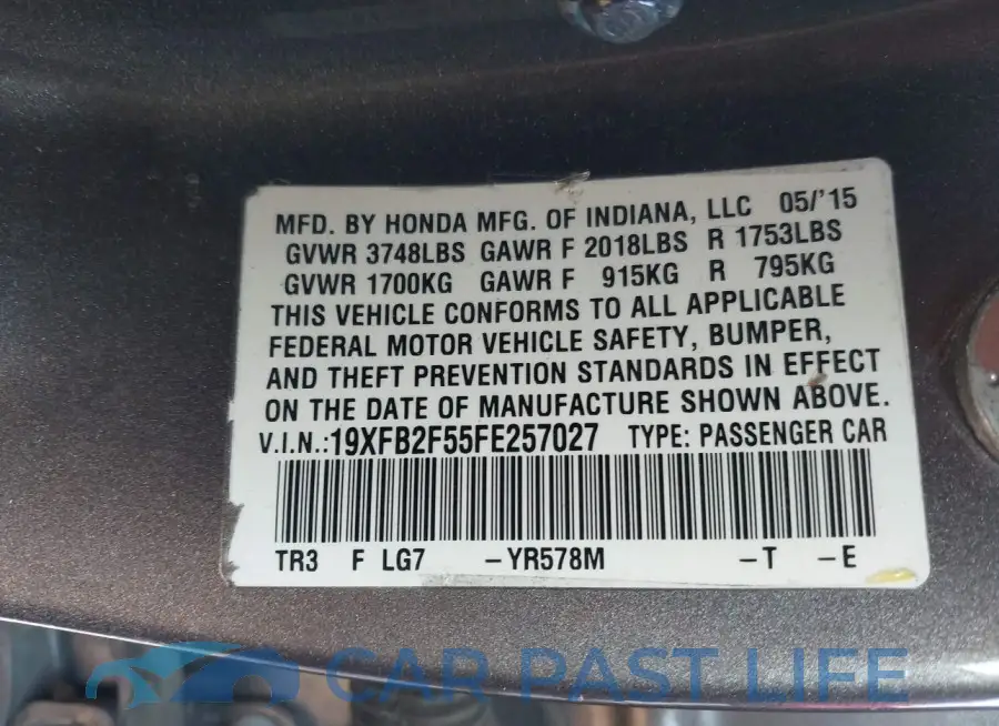 19XFB2F55FE257027# 9