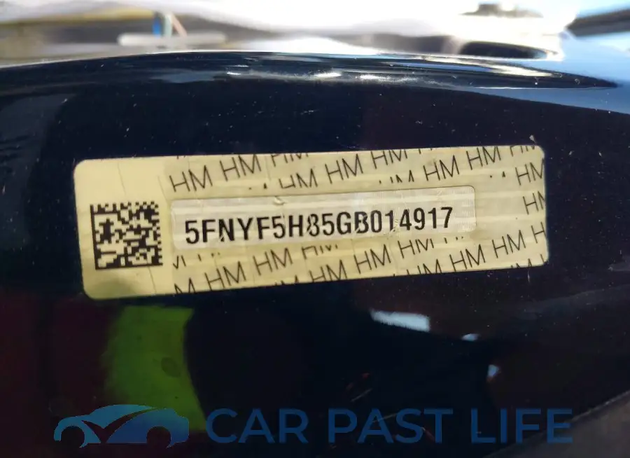 5FNYF5H85GB014917# 9
