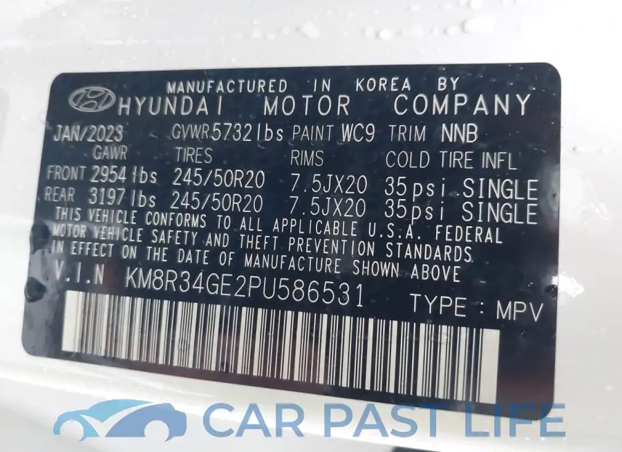 KM8R34GE2PU586531# 9