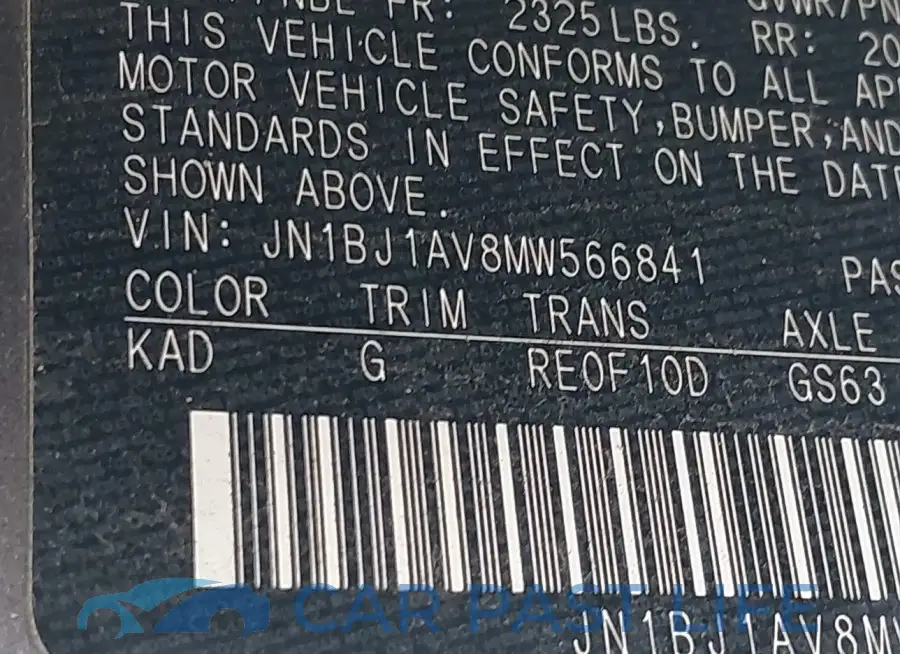 JN1BJ1AV8MW566841# 9