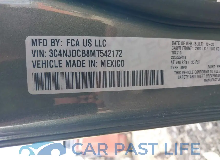 3C4NJDCB8MT542172# 9