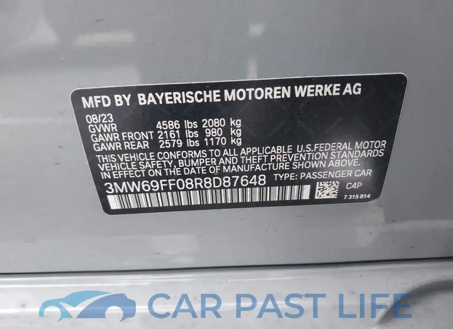 3MW69FF08R8D87648# 9