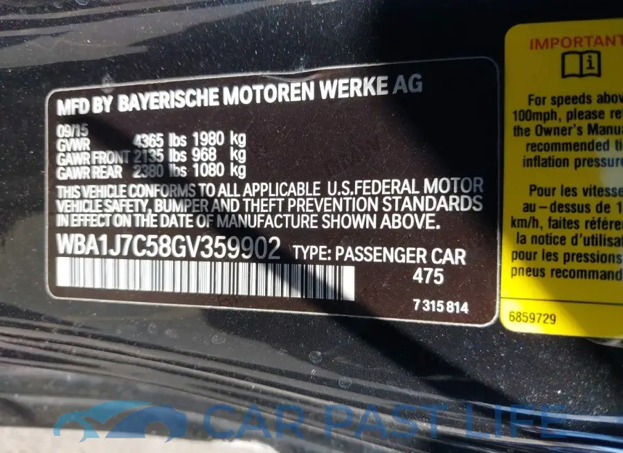 WBA1J7C58GV359902# 9