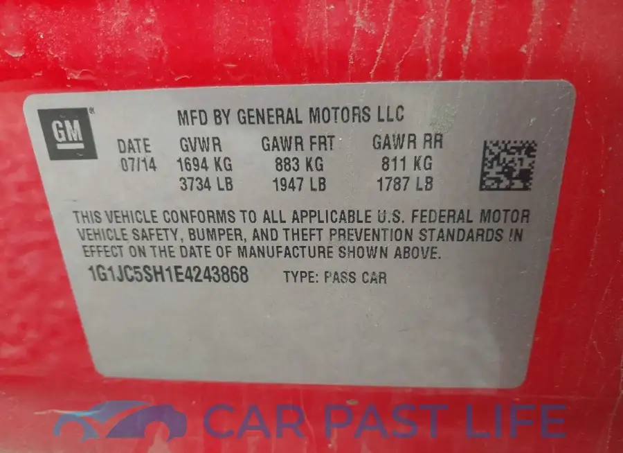 1G1JC5SH1E4243868# 9