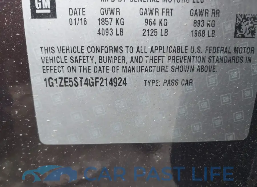 1G1ZE5ST4GF214924# 9