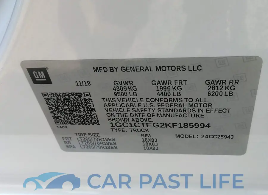 1GC1CTEG2KF185994# 9
