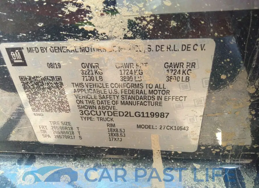 3GCUYDED2LG119987# 9