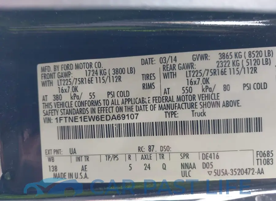 1FTNE1EW6EDA69107# 9