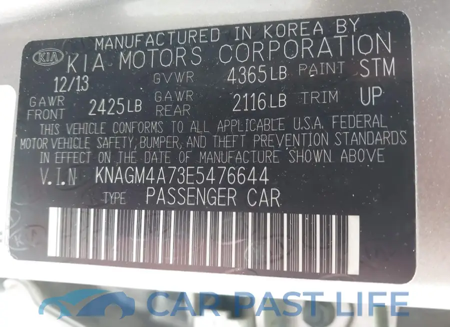 KNAGM4A73E5476644# 9