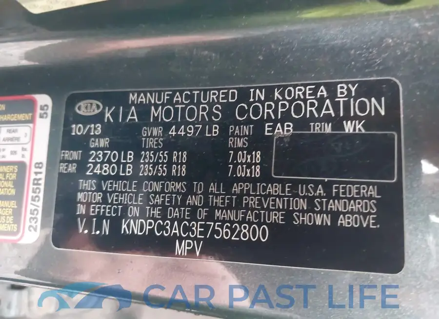 KNDPC3AC3E7562800# 9