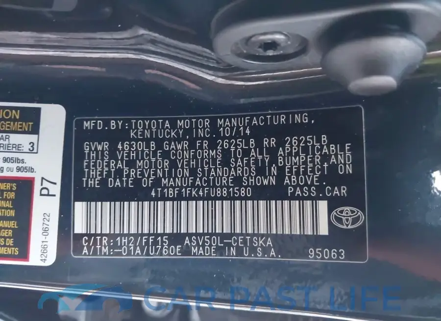 4T1BF1FK4FU881580# 9