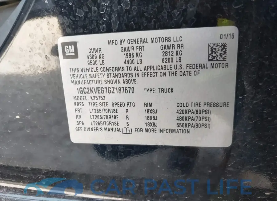 1GC2KVEG7GZ187670# 9