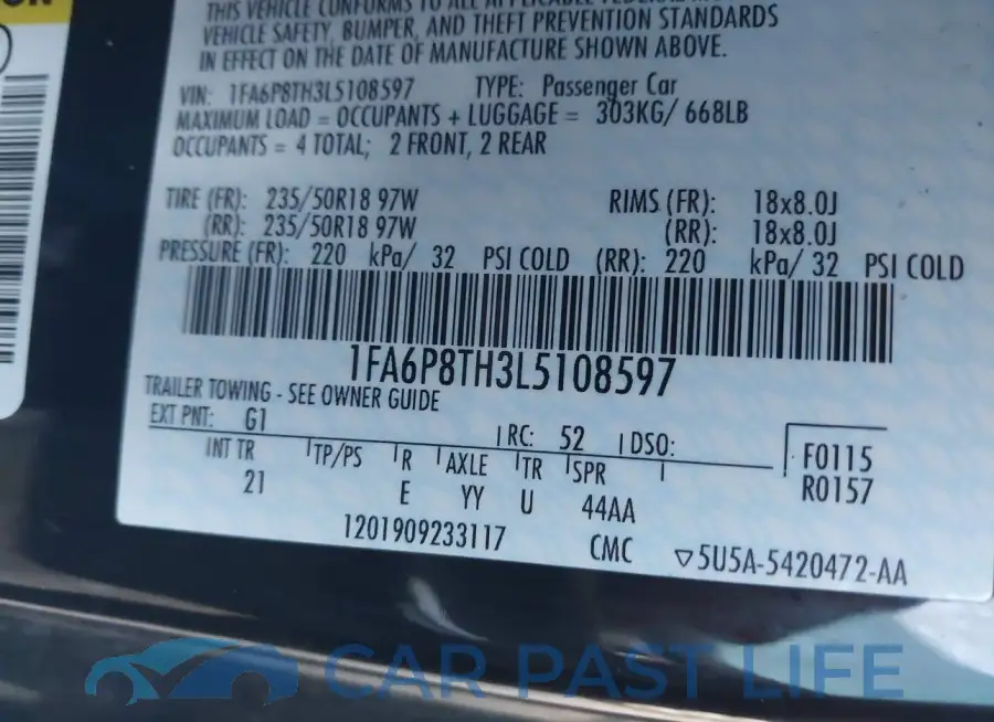 1FA6P8TH3L5108597# 9