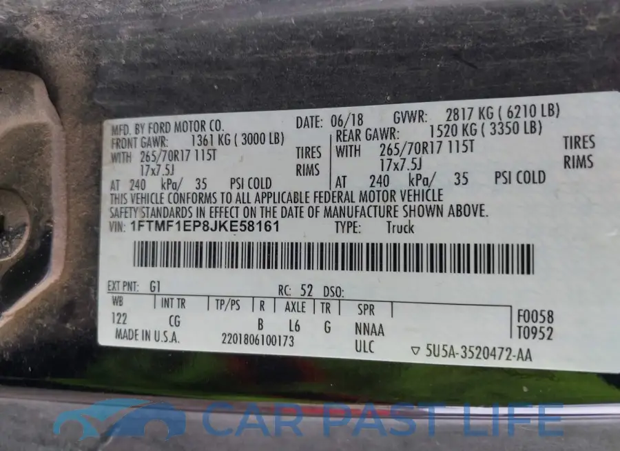 1FTMF1EP8JKE58161# 9
