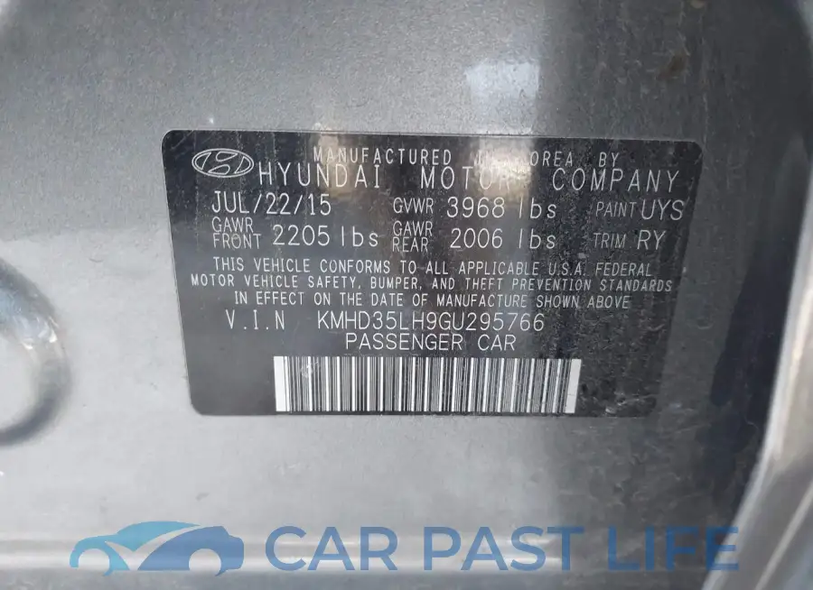 KMHD35LH9GU295766# 9