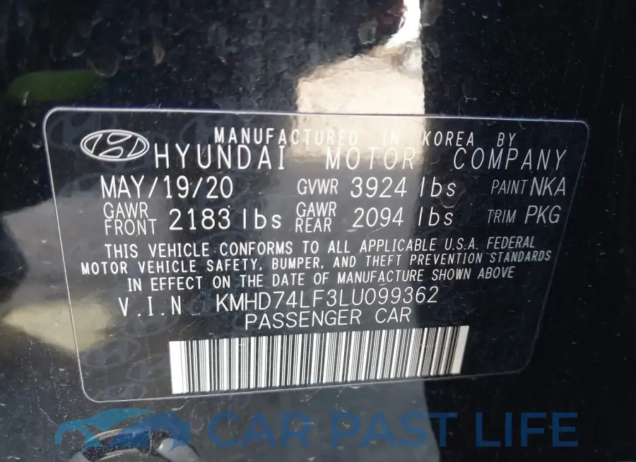 KMHD74LF3LU099362# 9