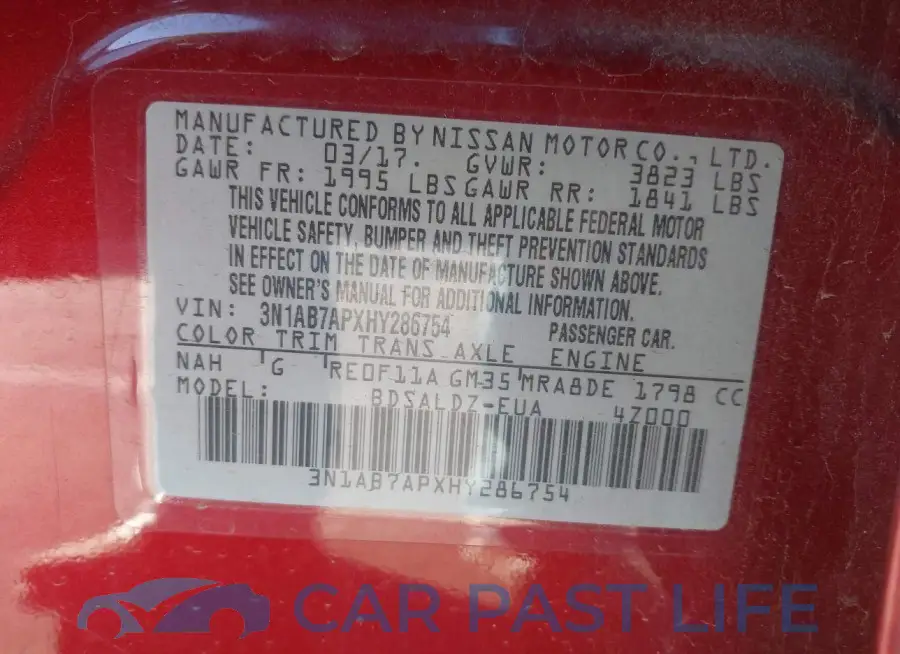 3N1AB7APXHY286754# 9