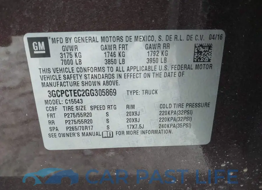 3GCPCTEC2GG305869# 9