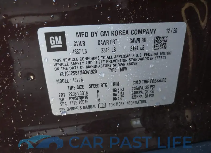 KL7CJPSB1MB341920# 9