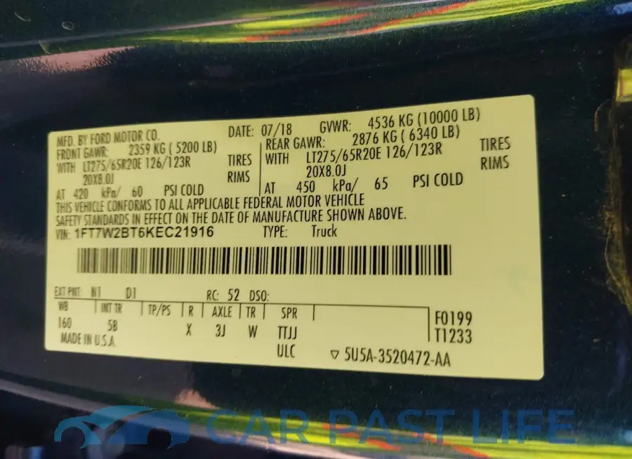 1FT7W2BT6KEC21916# 9