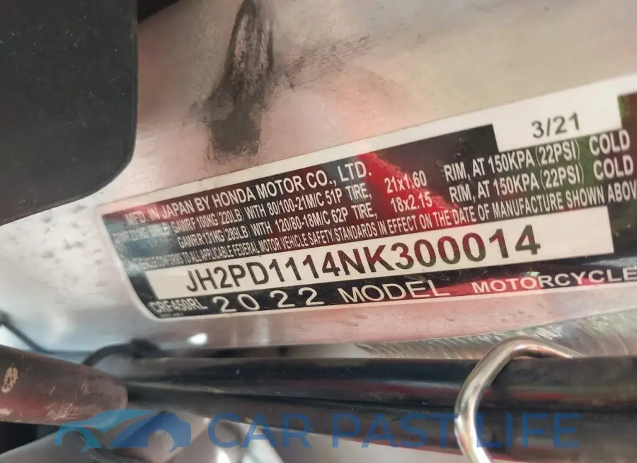 JH2PD1114NK300014# 10