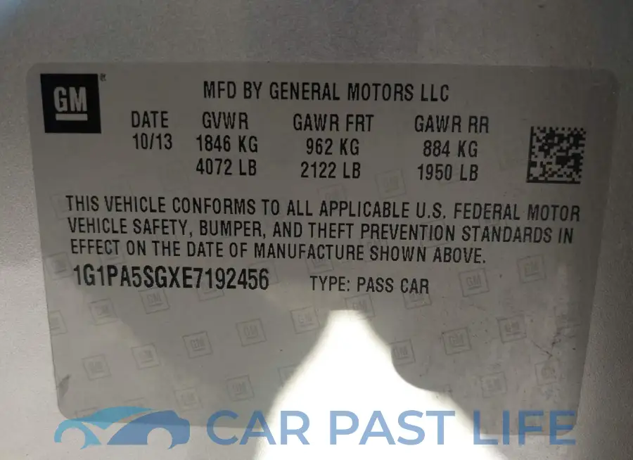 1G1PA5SGXE7192456# 9