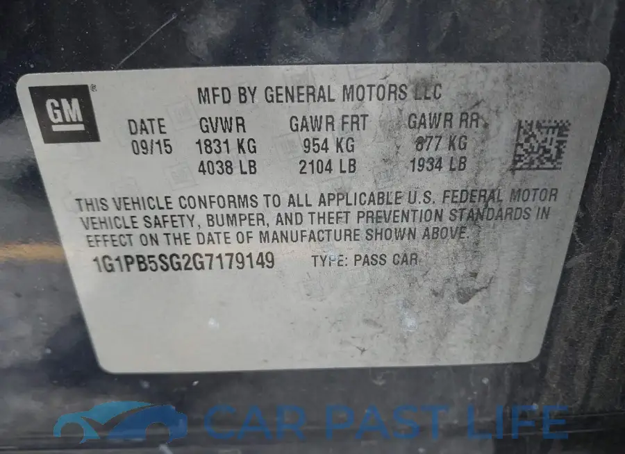 1G1PB5SG2G7179149# 9