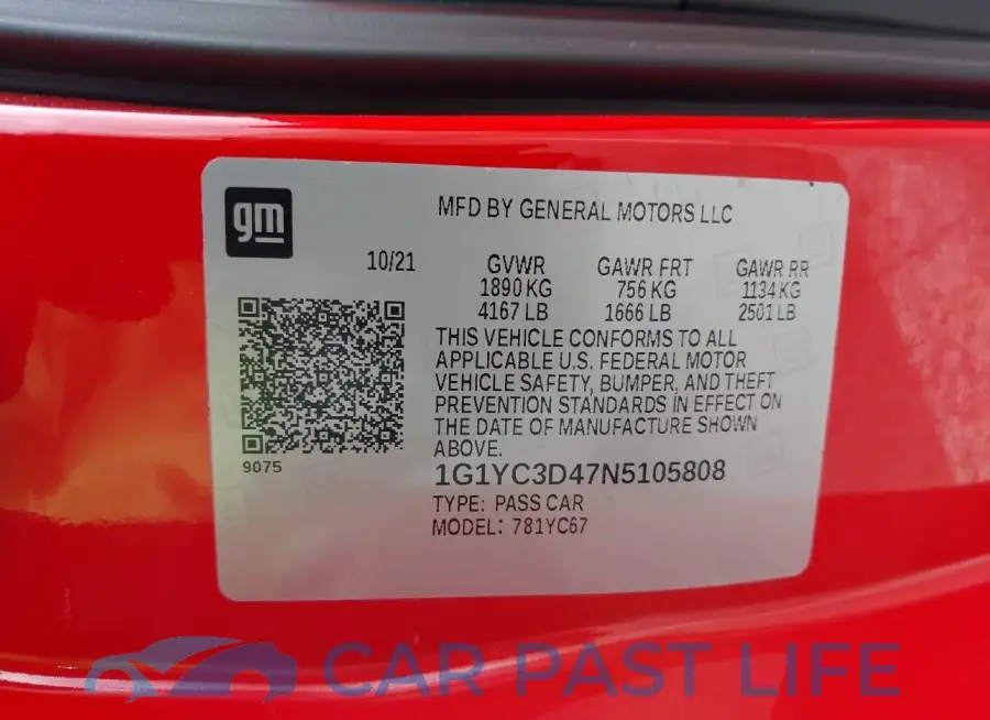 1G1YC3D47N5105808# 9