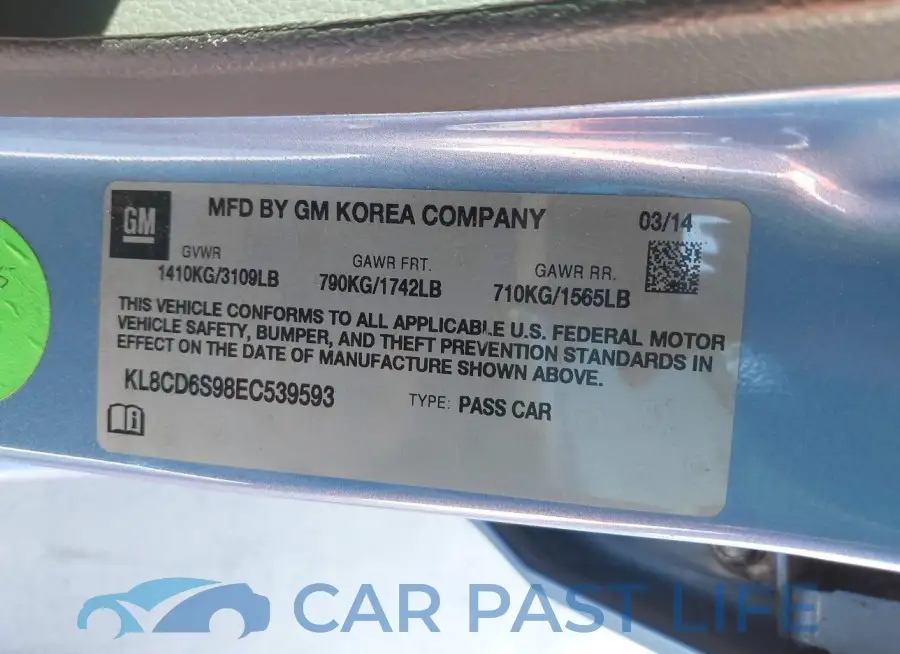 KL8CD6S98EC539593# 9