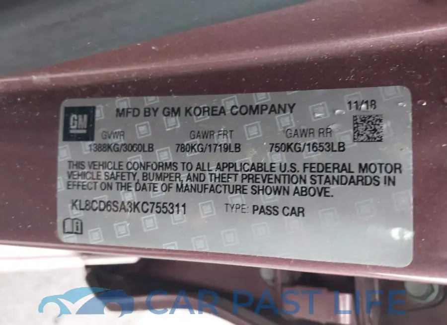 KL8CD6SA3KC755311# 9