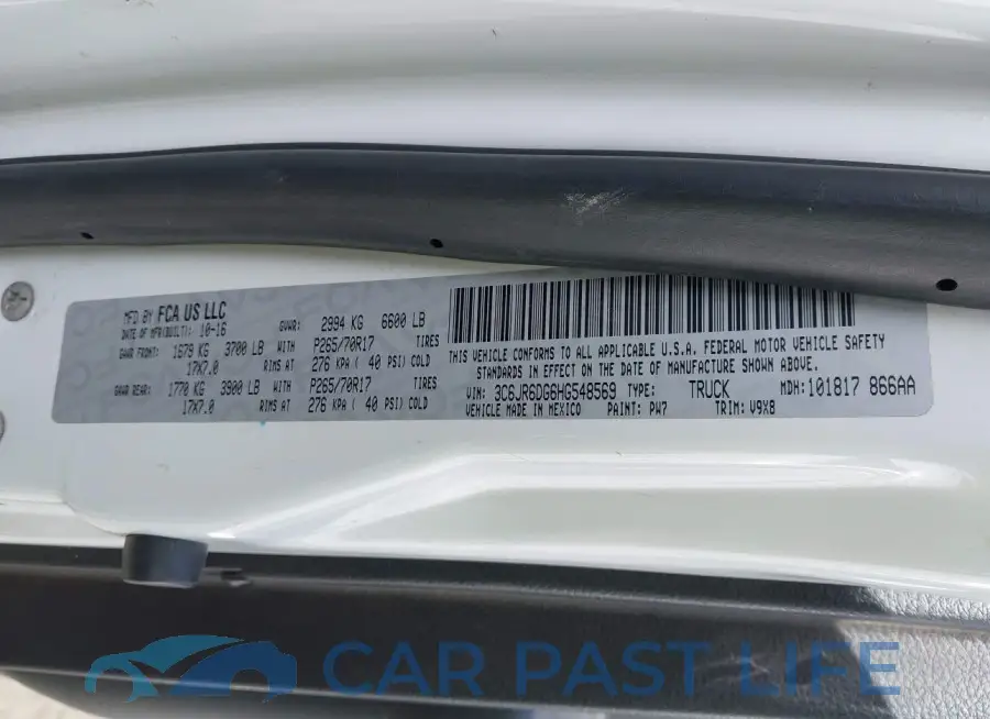 3C6JR6DG6HG548569# 9