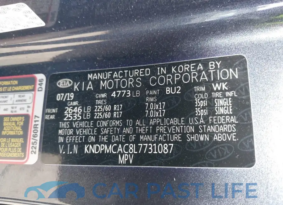 KNDPMCAC8L7731087# 9