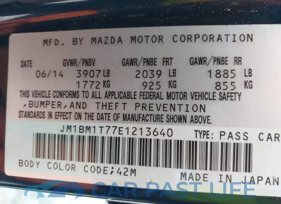 JM1BM1T77E1213640# 9