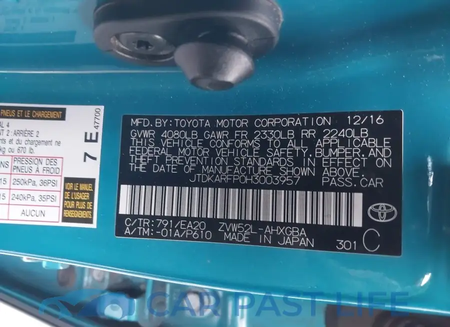 JTDKARFP0H3003957# 9