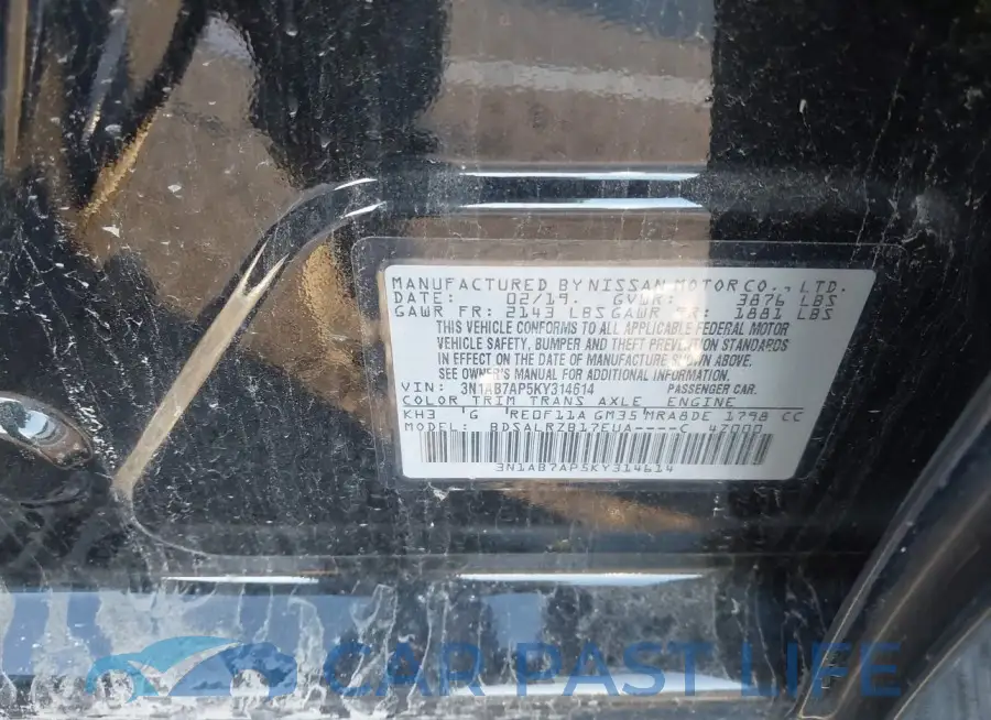 3N1AB7AP5KY314614# 9