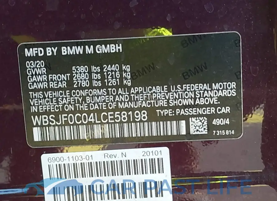 WBSJF0C04LCE58198# 9