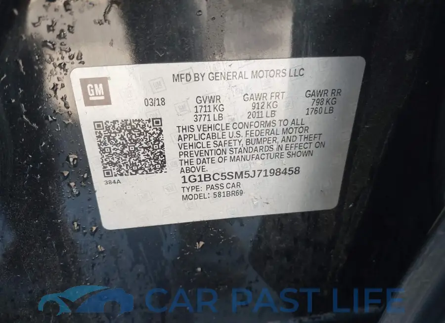 1G1BC5SM5J7198458# 9