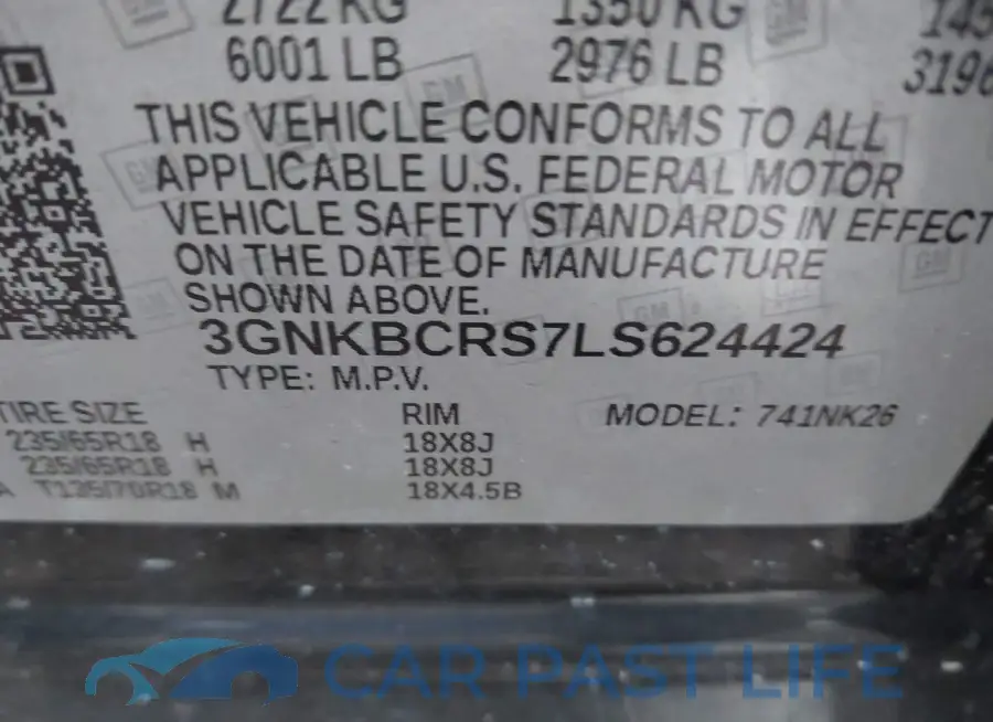 3GNKBCRS7LS624424# 9