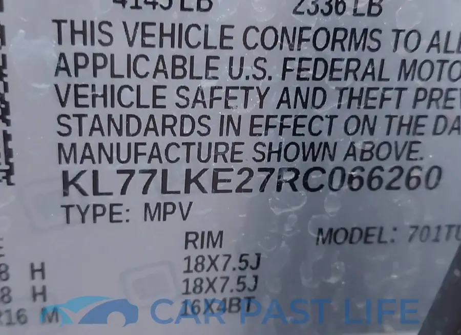 KL77LKE27RC066260# 9