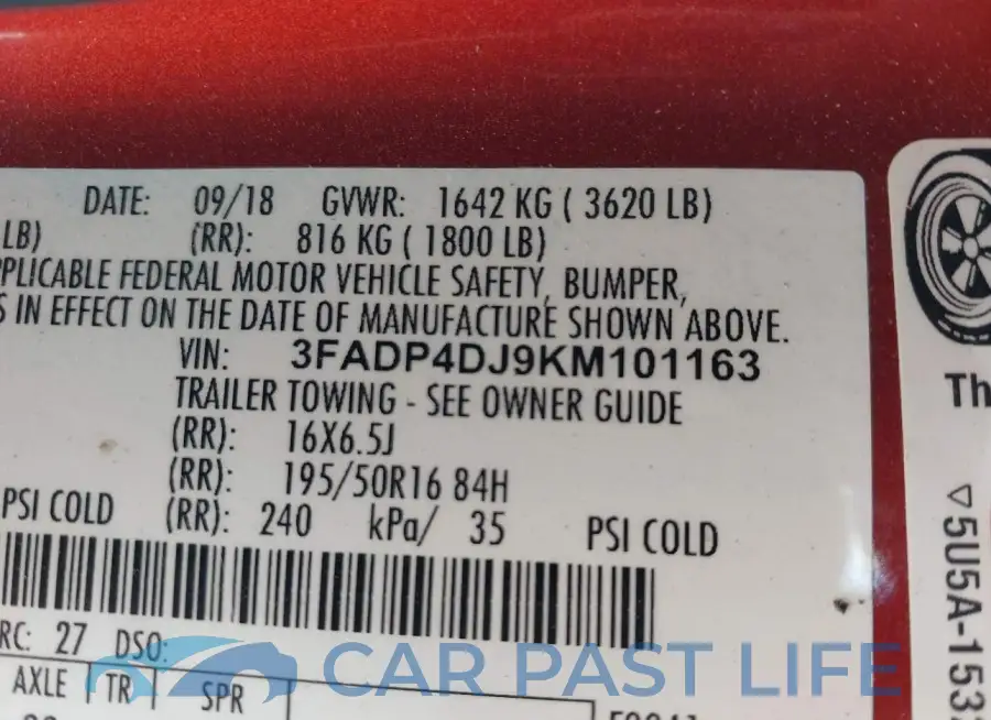 3FADP4DJ9KM101163# 9