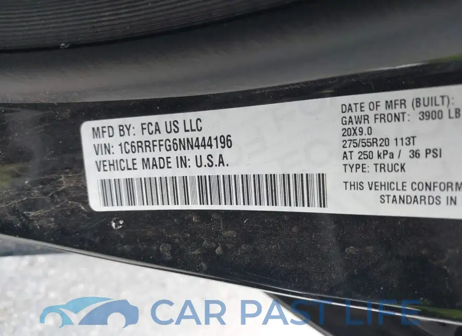 1C6RRFFG6NN444196# 9