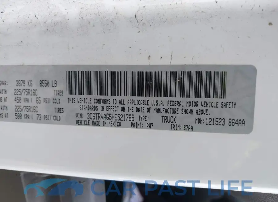 3C6TRVAG5HE521785# 9