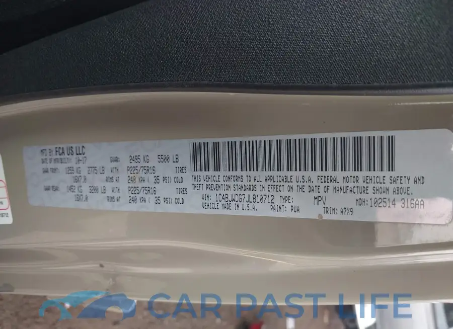 1C4BJWDG7JL810712# 9