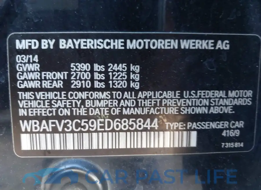 WBAFV3C59ED685844# 9