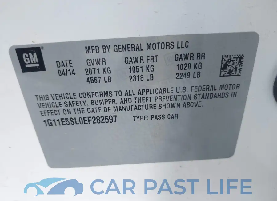 1G11E5SL0EF282597# 9