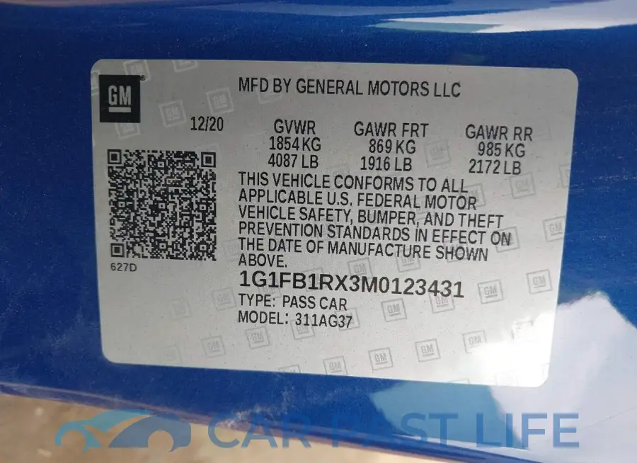 1G1FB1RX3M0123431# 9