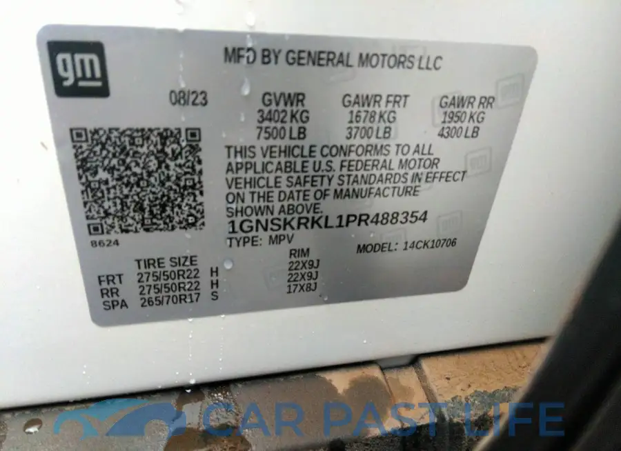 1GNSKRKL1PR488354# 9