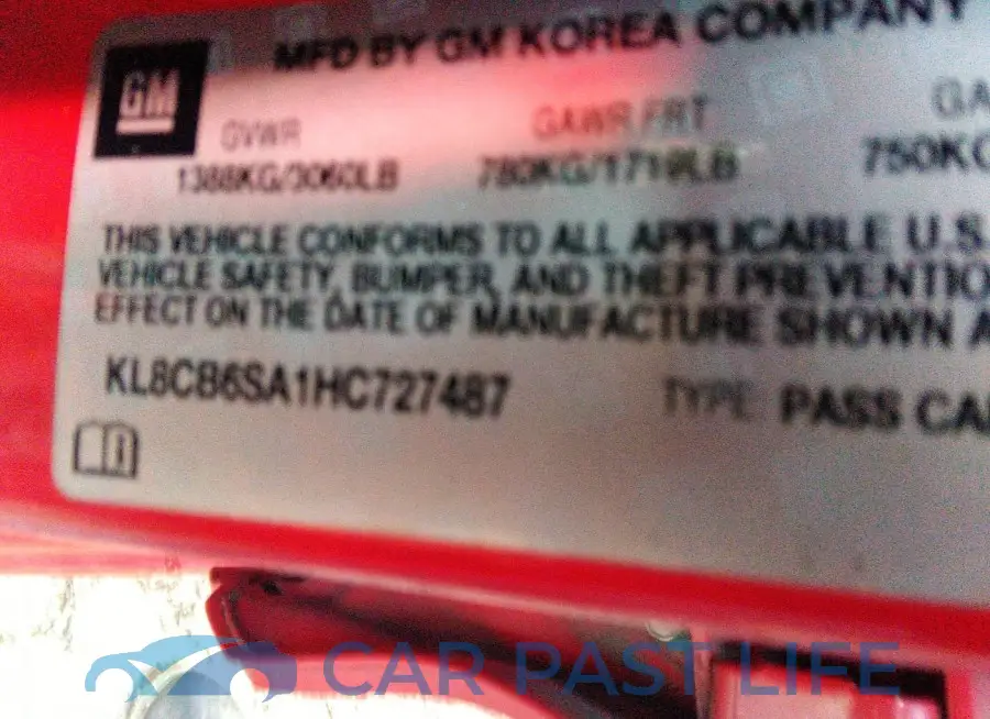KL8CB6SA1HC727487# 9