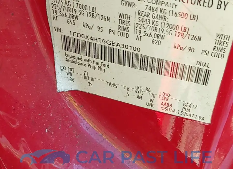 1FD0X4HT6GEA30100# 8